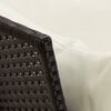 vidaXL Sof&aacute; de jardim com almofad&otilde;es vime PE preto
