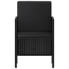 vidaXL 6 pcs conjunto de jantar p/ jardim c/ almofad&otilde;es vime PE preto