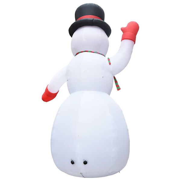 vidaXL Boneco de neve insuflável Natal com LED IP44 600 cm XXL