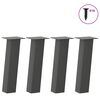 vidaXL P&eacute;s para mesa de centro 4 pe&ccedil;as antracite 30 cm a&ccedil;o