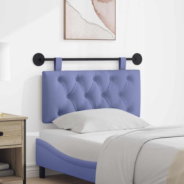 vidaXL Cabeceira Suspensa Azul Jeans 90 x 55 x 7 cm tecido