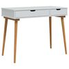 vidaxl Mesa de vestir FAUSKE Branco 100 x 50 x 78 cm