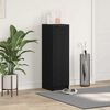 vidaXL Arm&aacute;rio de Sapatos com porta Carvalho Preto 29,5 x 35 x 101 cm