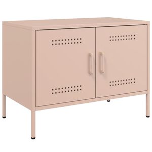 vidaXL M&oacute;vel de TV 68x39x50,5 cm a&ccedil;o rosa
