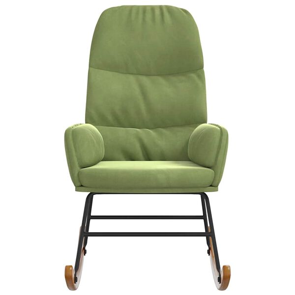 vidaXL Cadeira de baloi&ccedil;o veludo verde-claro