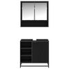 vidaXL Conjunto de M&oacute;veis para Banheiro com porta 2 pcs Carvalho Preto