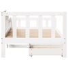 vidaXL Sofá-cama c/ gavetas 90x190 cm madeira de pinho maciça branco