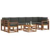 vidaXL Conjunto de Sof&aacute;s para Exterior 8 pcs Natural e Antracite