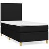 vidaXL Cama com molas/colch&atilde;o 80x200 cm tecido preto