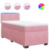 vidaXL Cama com molas/colch&atilde;o 100x200 cm veludo rosa
