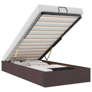 vidaXL Estrutura de cama otomana sem colch&atilde;o 80x200 cm castanho escuro