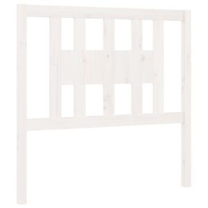 vidaXL Cabeceira de cama 96x4x100 cm pinho maci&ccedil;o branco