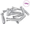 vidaXL Parafuso com Cabe&ccedil;a de Tampa 2900 unid. Prateado A&ccedil;o
