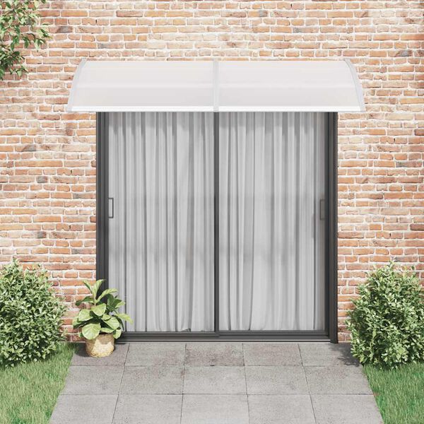 vidaXL Toldo de porta 240x100 cm PC cinzento