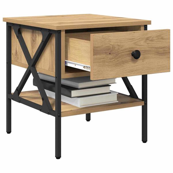 vidaXL Arm&aacute;rio de Cabeceira carvalho artisiano 40 x 42 x 45 cm