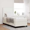 vidaXL Cama Box Manual Creme e Branco 203 x 80 x 128 cm