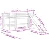 vidaXL Cama alta p/ crian&ccedil;a c/ escorrega 80x200 cm pinho maci&ccedil;o branco