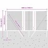 vidaXL Poste de Cerca Cinzeto 50 x 1,2 m (malha de 13 mm) A&ccedil;o e PVC