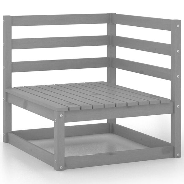 vidaXL 10 pcs conjunto lounge de jardim pinho s&oacute;lido cinzento