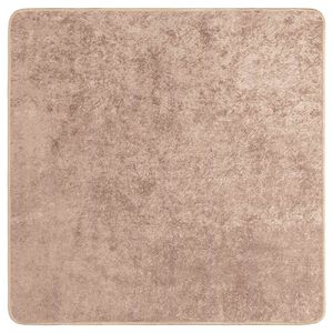 vidaXL Passadeira MARSA Areia 100 x 100 cm Poli&eacute;ster e PVC