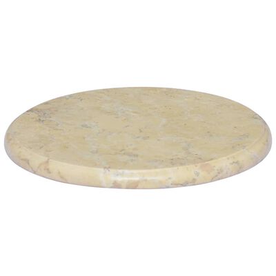 vidaXL Tampo de mesa Ø40x2,5 cm mármore cor creme