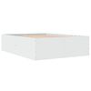 vidaXL Estrutura de cama 140x190 cm derivados de madeira branco