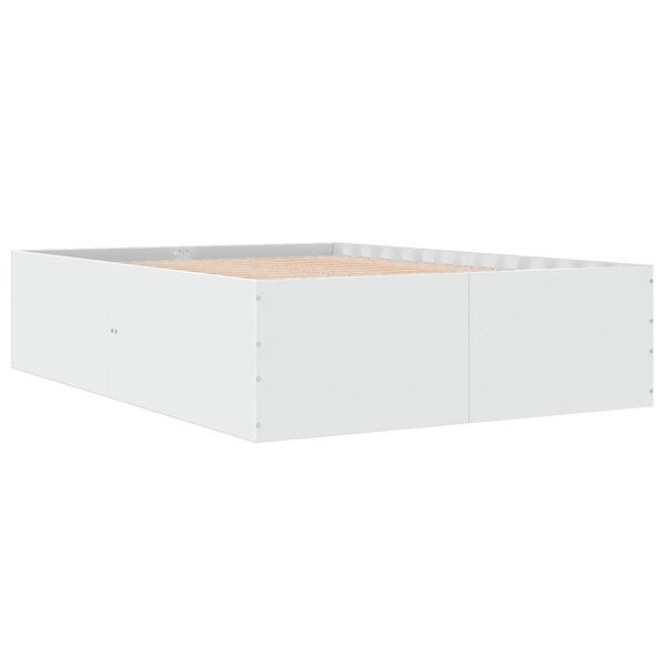 vidaXL Estrutura de cama 140x190 cm derivados de madeira branco