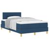 vidaXL Cama Box com almofada com cabeceira Azul 120 x 200 cm tecido