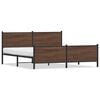 vidaXL Estrutura cama sem colch&atilde;o 193x203 cm metal carvalho castanho