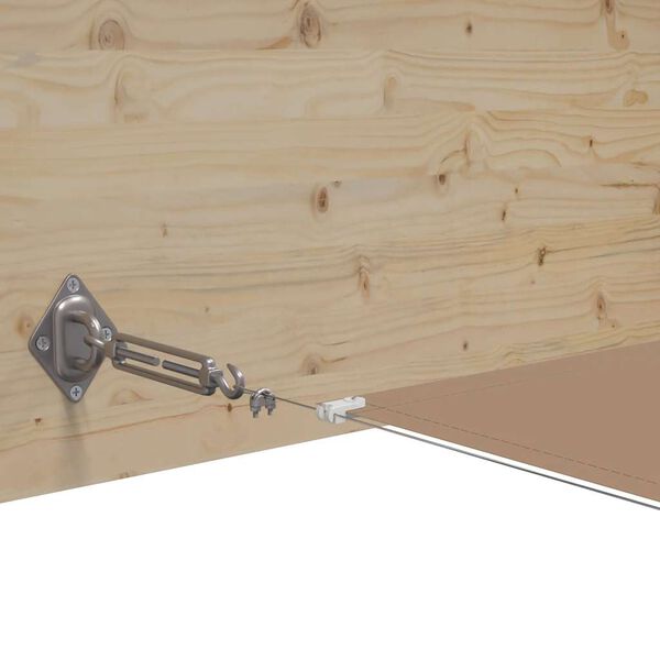 vidaXL Toldo vertical 180x1000 cm tecido oxford cinza-acastanhado