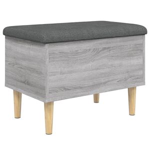 vidaXL Banco de arruma&ccedil;&atilde;o 62x42x46cm derivados madeira cinzento sonoma