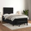 vidaXL Cama boxspring com colch&atilde;o 120x190 cm veludo preto