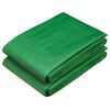vidaXL Lona com Olhais 2 unid. Verde 2 x 4 m 260 gsm PE