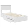 vidaXL Cama com Armazenamento Branco 75 x 190 cm Madeira processada