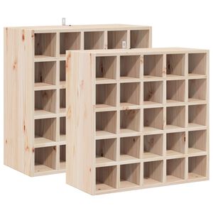 vidaXL Escorredor de Vinho 2 pcs Natural 56 x 25 x 56 cm