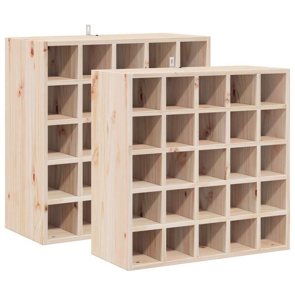 vidaXL Escorredor de Vinho 2 pcs Natural 56 x 25 x 56 cm