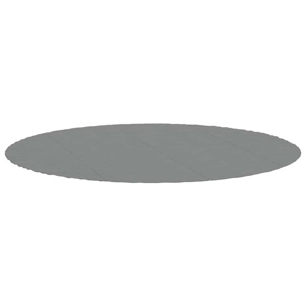 vidaXL Pano para ch&atilde;o de piscinas &Oslash;458 cm poli&eacute;ster geot&ecirc;xtil cinza