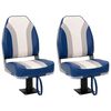 vidaXL Cadeiras para barco dobr&aacute;veis 2 pcs com encosto alto