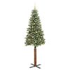 vidaXL &Aacute;rvore de Natal Slim com 300 LEDs com suporte Verde 210 cm