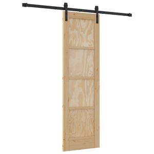 vidaXL Porta Deslizante 61 x 198,5 cm Madeira de Pinho Maci&ccedil;a