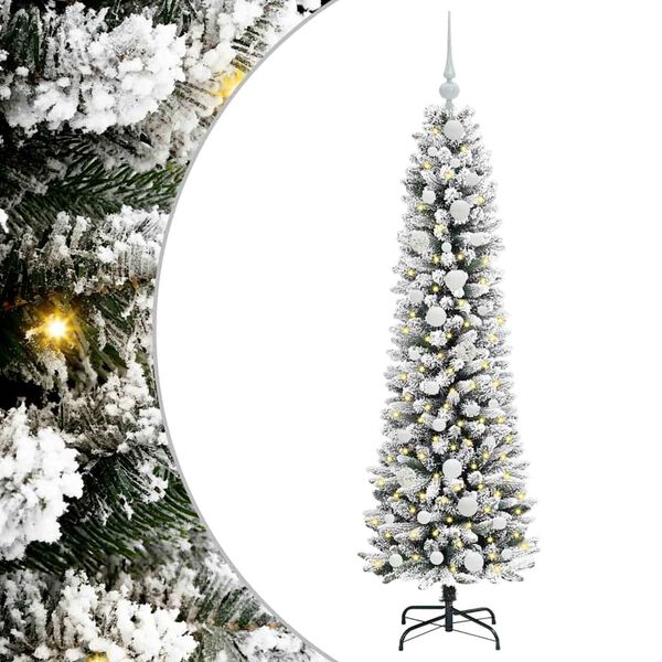 vidaXL &Aacute;rvore de Natal Artificial Branco 150 cm PVC, Metal e Pl&aacute;stico