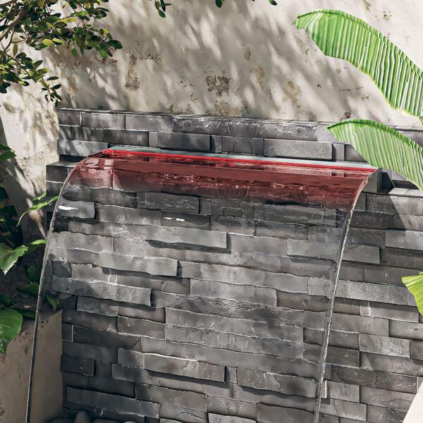 vidaXL Cascata com LEDs RGB 108 cm a&ccedil;o inoxid&aacute;vel