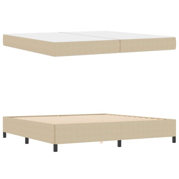 vidaXL Estrutura da Cama Cinza Verde Claro 200 x 200 cm tecido
