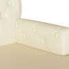 vidaXL Banco Chesterfield Creme 119,5 x 64,5 x 75 cm Couro Sintético