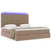 vidaXL Cama com arruma&ccedil;&atilde;o e LED com colch&atilde;o Cappuccino 160 x 200 cm