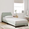 vidaXL Estrutura de cama Dover 90x200 cm veludo cinzento-claro