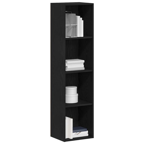 vidaXL | Gabinete de Livros | Carvalho preto 36 x 30 x 143 cm