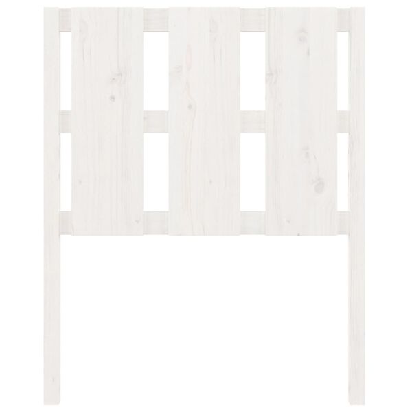 vidaXL Cabeceira de cama 80,5x4x100 cm madeira de pinho maciça branco