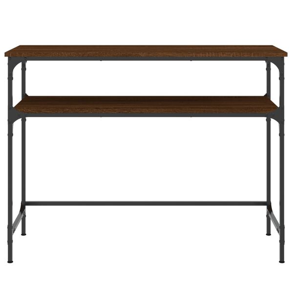 vidaXL Mesa consola 100x35,5x75 cm derivados madeira carvalho castanho