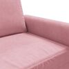 vidaXL Sof&aacute; de 2 lugares veludo 120 cm rosa